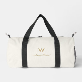 Moderne Ivoor Gouden Script Monogram Plunjezak