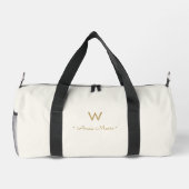 Moderne Ivoor Gouden Script Monogram Plunjezak (Achterkant)