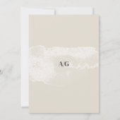 Moderne ivoor kalligrafie script foto save the date (Achterkant)