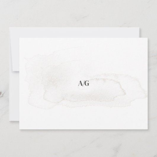 Moderne Ivoorkalligrafie Foto QR-code Save The Date (Achterkant)