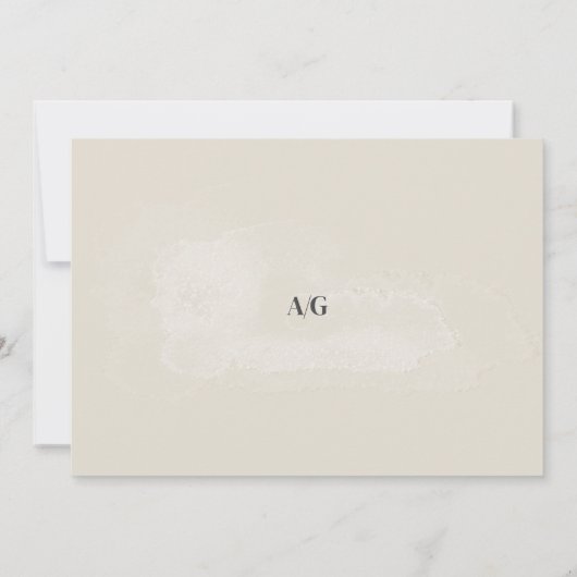 Moderne Ivoorkalligrafie Foto QR-code Save The Date (Achterkant)