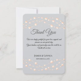 Moderne Ivoren Blush Romantische Parel Neutrale Hu Bedankkaart