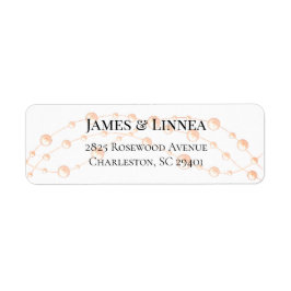 Moderne Ivoren Blush Romantische Parel Neutrale Hu Etiket