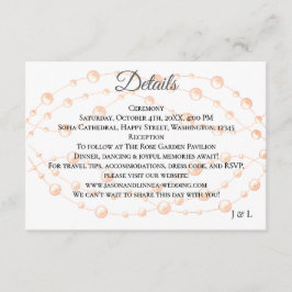 Moderne Ivoren Blush Romantische Parel Neutrale Hu Informatiekaartje