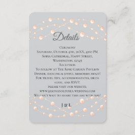 Moderne Ivoren Blush Romantische Parel Neutrale Hu Informatiekaartje