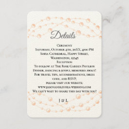 Moderne Ivoren Blush Romantische Parel Neutrale Hu Informatiekaartje