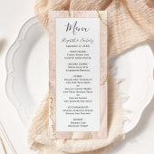 Moderne Ivoren Gouden Agaten Bruiloft Menu