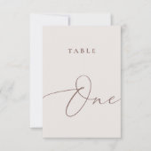 Moderne ivoren kalligrafietabel Eén tabelnummer Kaart (Voorkant)