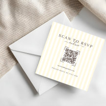 Moderne Ivoren QR Code Trouwonline RSVP