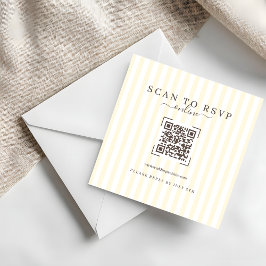 Moderne Ivoren QR Code Trouwonline RSVP Notitiekaartje