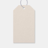 Moderne Ivoren Zwarte Script Trouw Bruidsfeest Fav Cadeaulabel (Achterkant)