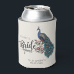 Moderne Ivory Peacock Bride Squad Blikjeskoeler<br><div class="desc">Deze Modern Ivory Peacock Bride Squad Koelbox is voorzien van een handgetekende blauw en blauwgroen pauw op Magnolia takken in volle bloei in zwarte inkt en de titel "Bride Squad" in elegant script, allemaal tegen een ivoren achtergrond. Personaliseer met de naam, de stad en de datum van de bruid door...</div>