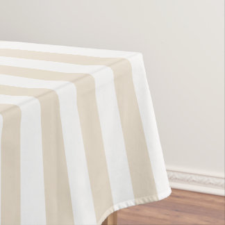 Moderne Ivory Wide Stripe Tablecloth Tafelkleed
