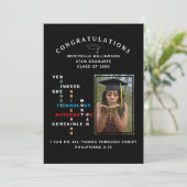 Moderne JA ZE KAN STEM BEGELEIDEN Afstuderen Aankondiging (Staand voorkant)