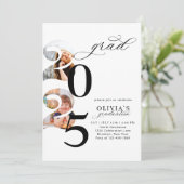 Moderne Jaar Foto Sjabloon Afstudeerfeest Kaart (Staand voorkant)