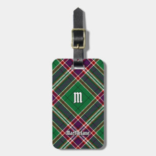 Moderne jacht-tartan van Clan MacFarlane Bagagelabel