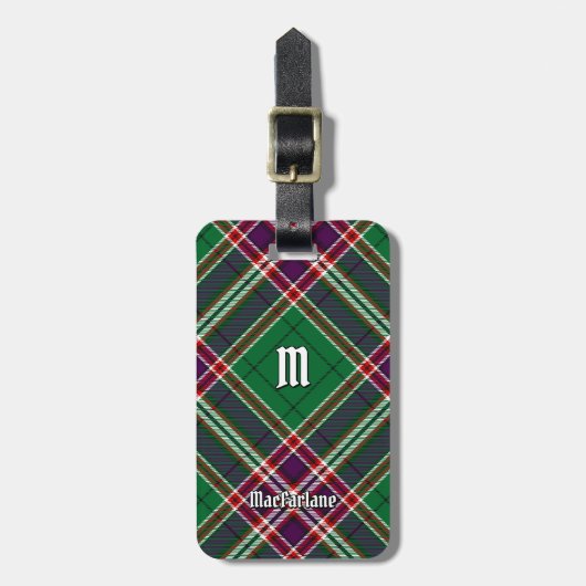 Moderne jacht-tartan van Clan MacFarlane Bagagelabel (Voorkant verticaal)