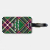 Moderne jacht-tartan van Clan MacFarlane Bagagelabel (Achterkant horizontaal)