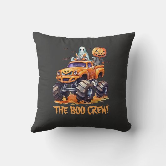 Moderne Jack O lantaarn Schattige Boo Crew Hallowe Kussen (Achterkant)