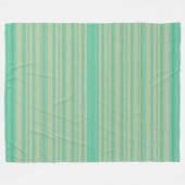 Moderne jadegroene gestreepte fleece deken (Voorkant (Horizontaal))