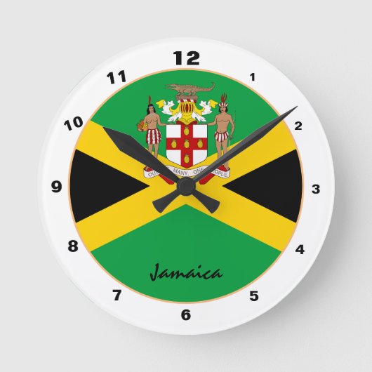 Moderne Jamaicaanse vlag, trendy Jamaica Home / de Ronde Klok (Voorkant)