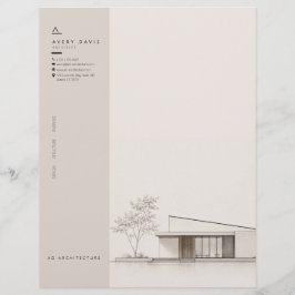 Moderne Japandi-architect Briefhoofd