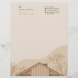 Moderne Japandi-architect Briefhoofd