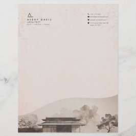 Moderne Japandi-architect Briefhoofd