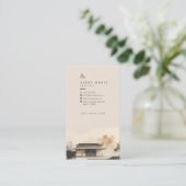 Moderne Japandi-architect businesskaart Visitekaartje (Staand voorkant)