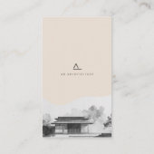 Moderne Japandi-architect businesskaart Visitekaartje (Achterkant)