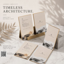 Moderne Japandi-architect businesskaart