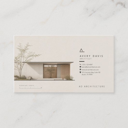 Moderne Japandi-architect Visitekaartje (Voorkant)