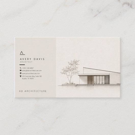 Moderne Japandi-architect Visitekaartje (Voorkant)