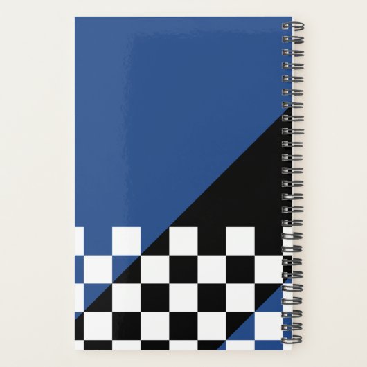 Moderne Japanse Checker en Symbool Monogram Planner (Achterkant)