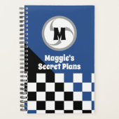 Moderne Japanse Checker en Symbool Monogram Planner (Voorkant)