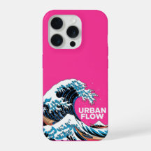 Moderne Japanse Golf Art iPhone Hoes - Roze Aesthe