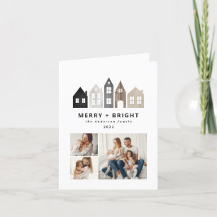 Moderne Japanse Kerstmis Scandinavische huizen 3 f Feestdagen Kaart
