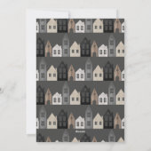 Moderne Japanse Kerstmis Scandinavische huizen 3 f Feestdagenkaart (Achterkant)