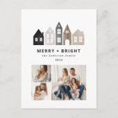 Moderne Japanse Kerstmis Scandinavische huizen 3 f Feestdagenkaart (Voorkant)