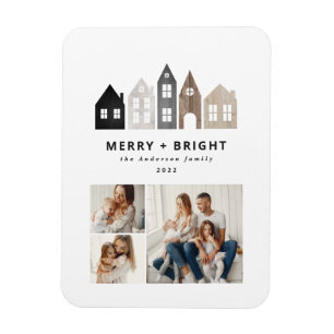 Moderne Japanse Kerstmis Scandinavische huizen 3 f Magneet