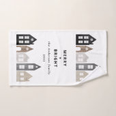 Moderne Japanse Kerstmis Scandinavische huizen sti Handdoek (Handdoek)