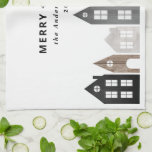 Moderne Japanse Kerstmis Scandinavische huizen sti Theedoek<br><div class="desc">Moderne Japanse Kerstmis Scandinavische huizen stijlvol en eenvoudig vakantiegericht</div>