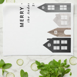 Moderne Japanse Kerstmis Scandinavische huizen sti Theedoek