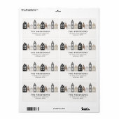 Moderne Japanse kerstvakantie in Scandinavië Etiket (Full Sheet)