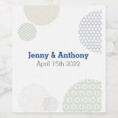 Moderne Japanse papieren patroon Wijnlabel Wijn Etiket (Enkel label)