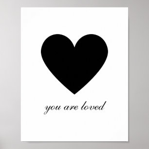 Moderne Je Wordt Geliefd Hart Poster
