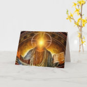 moderne jesus wenskaart kaart (Gele Bloem)