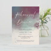 Moderne Jewel Tones Huwelijksrepetitie Diner Kaart (Staand voorkant)