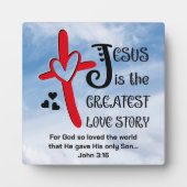 Moderne JEZUS HET GROOTSTE LIEFDESVERHAAL Pasen Fotoplaat (Voorkant)