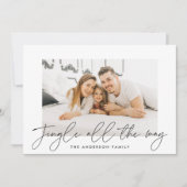 Moderne Jingle helemaal houtskool script foto Feestdagenkaart (Voorkant)